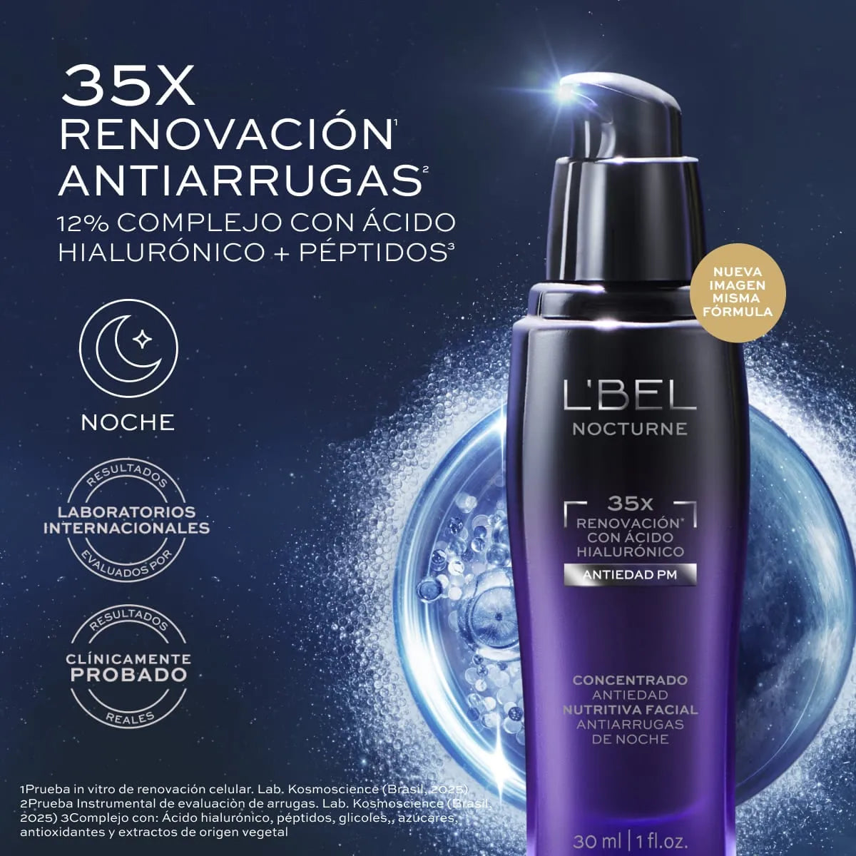 Concentrado Antiedad Nocturne Con Ácido Hialurónico 30 Ml