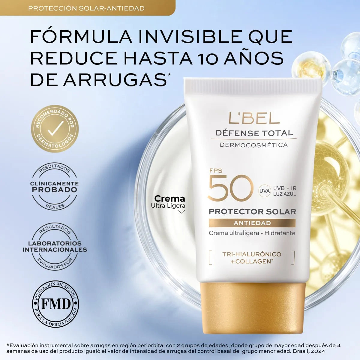 Protector Solar Facial Antiedad Défense Total