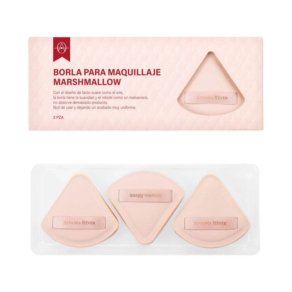 Set Borla Para Maquillaje Marshmallow (3Pz)