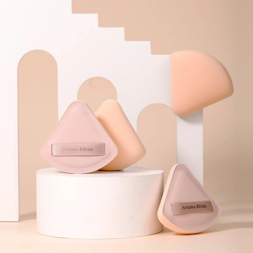 Set Borla Para Maquillaje Marshmallow (3Pz)