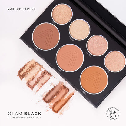 Paleta De Contornos E Iluminador Glamblack