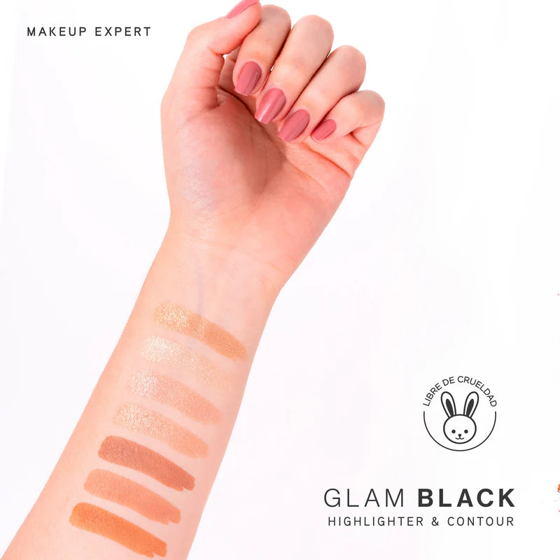 Paleta De Contornos E Iluminador Glamblack