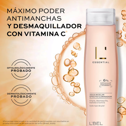 Agua Micelar Desmaquillante Essential Con Efecto Iluminador 180 Ml